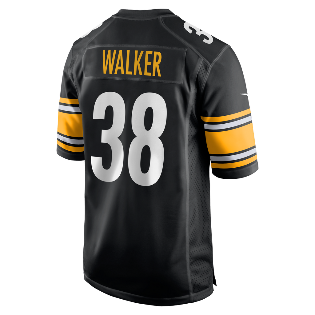 Men's Pittsburgh Steelers Mykal Walker Nike  Black Team Game Jersey