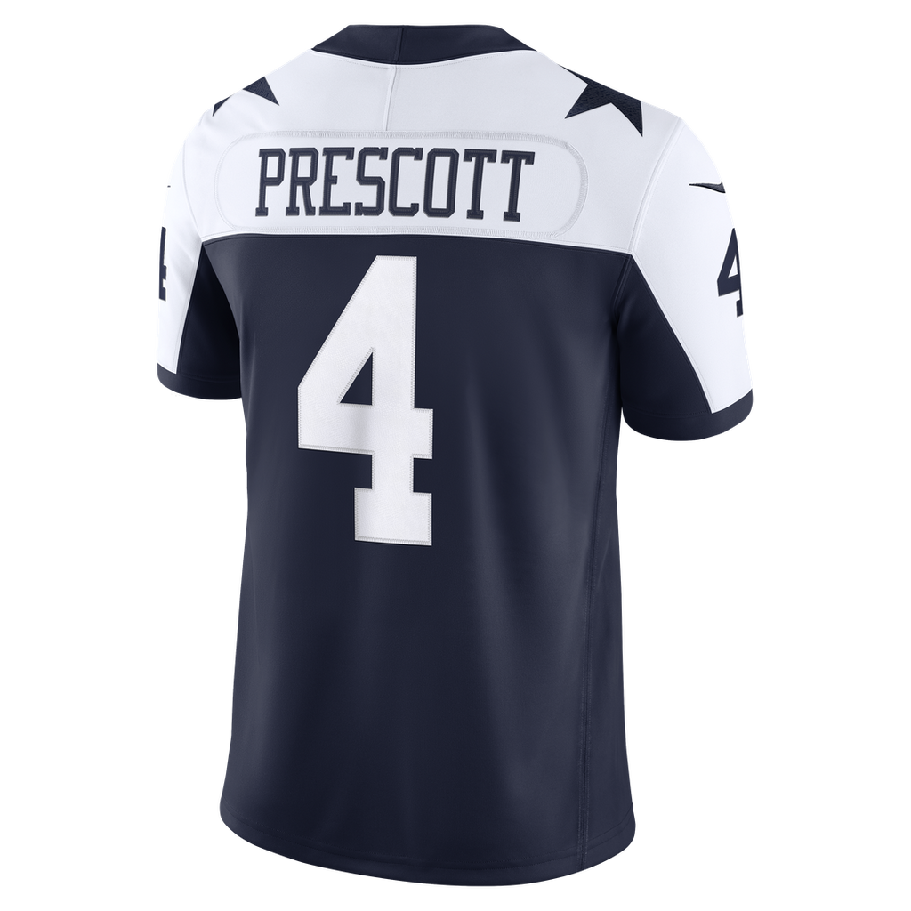 Men's Dallas Cowboys Dak Prescott Nike Navy Alternate Vapor F.U.S.E. Stitched Limited Jersey