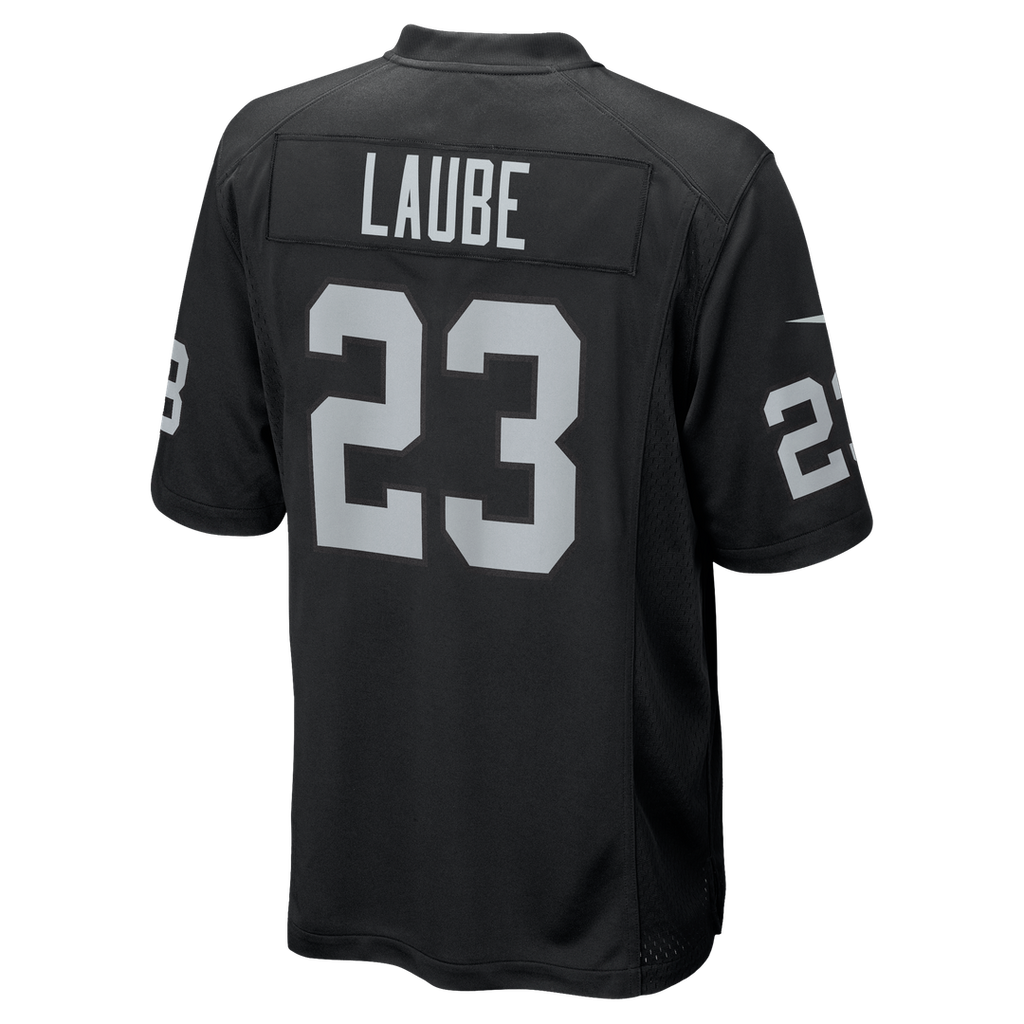 Men's Las Vegas Raiders Dylan Laube Nike  Black Team Game Jersey