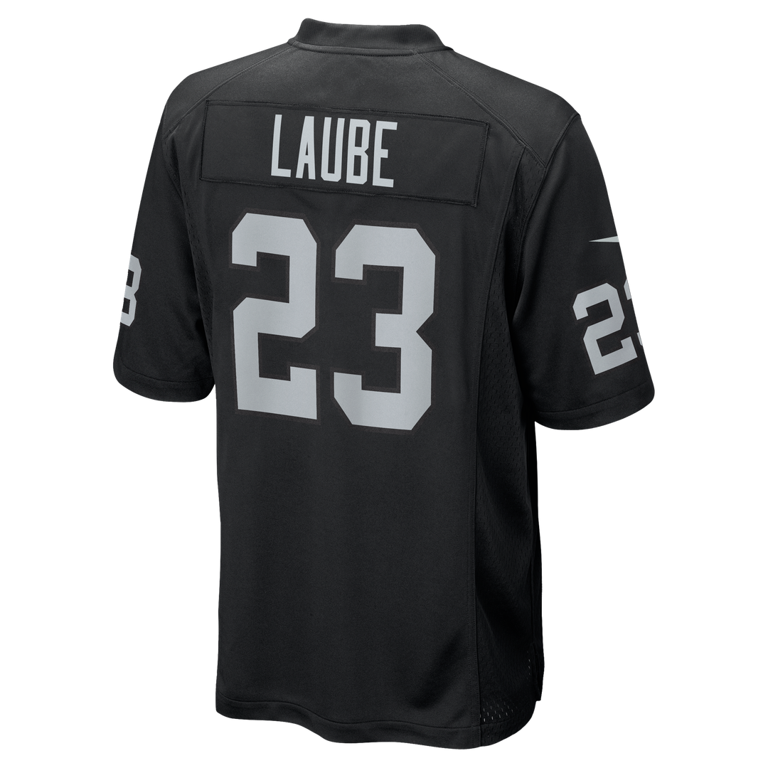 Men's Las Vegas Raiders Dylan Laube Nike  Black Team Game Jersey