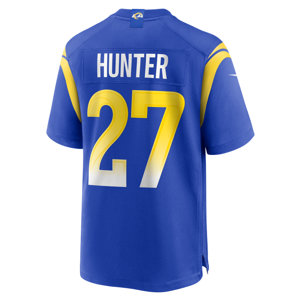 Men's Los Angeles Rams Jarquez Hunter Nike  Royal Team Game Jersey