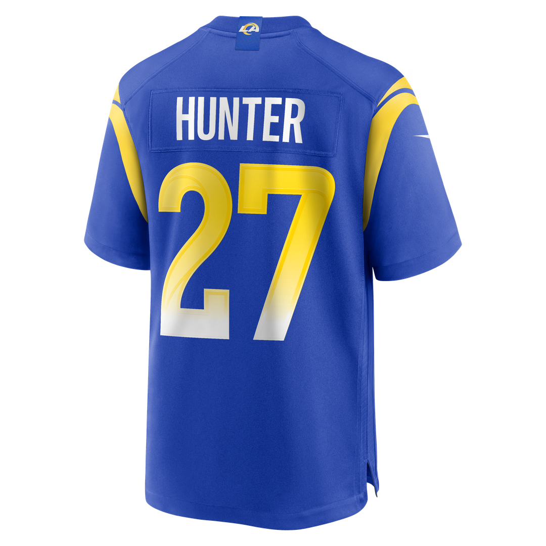 Men's Los Angeles Rams Jarquez Hunter Nike  Royal Team Game Jersey