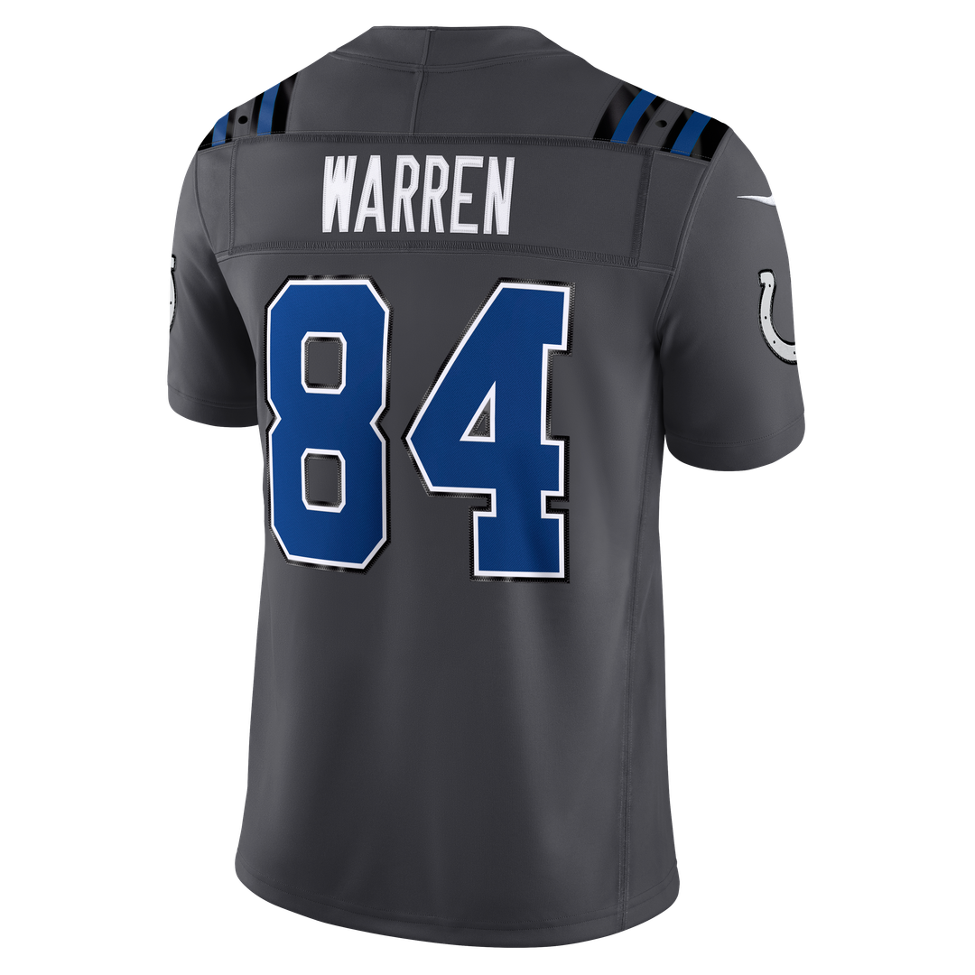 Men's Indianapolis Colts Tyler Warren Nike Anthracite 2026 Rivalries Collection Stitched Limited Jersey