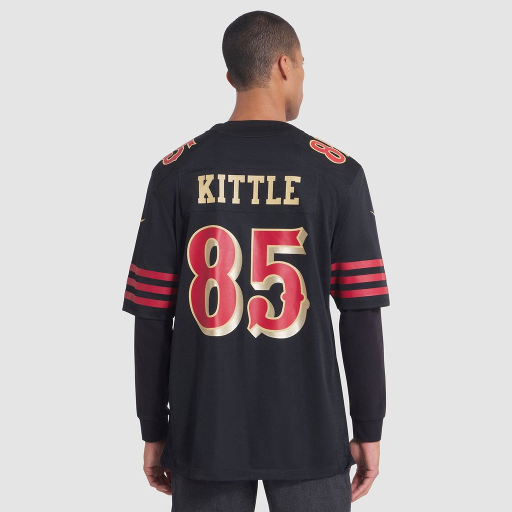 Men's San Francisco 49ers George Kittle Nike Black Rivalries Collection Game Jersey
