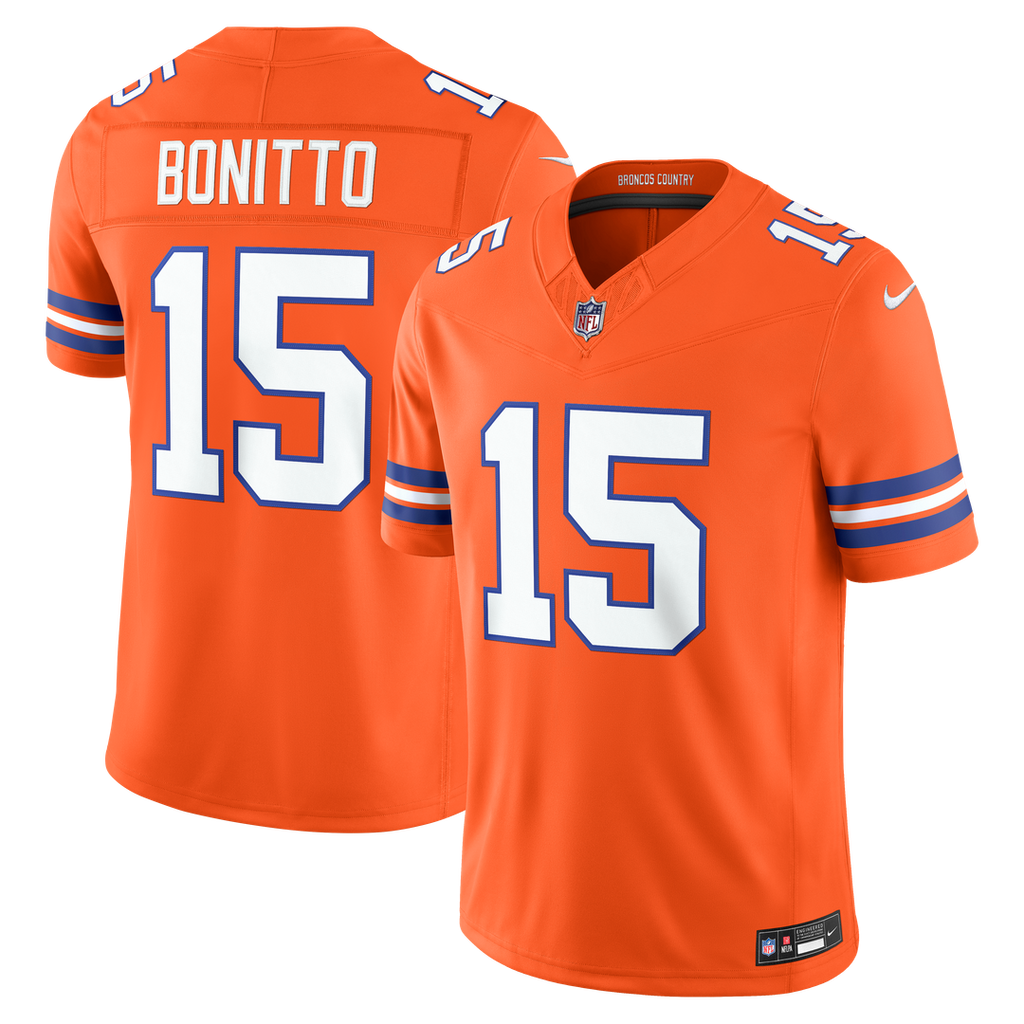 Men's Denver Broncos Nik Bonitto Nike Orange Alternate Mile High Collection 1977 Throwback Vapor F.U.S.E. Stitched Limited Jersey