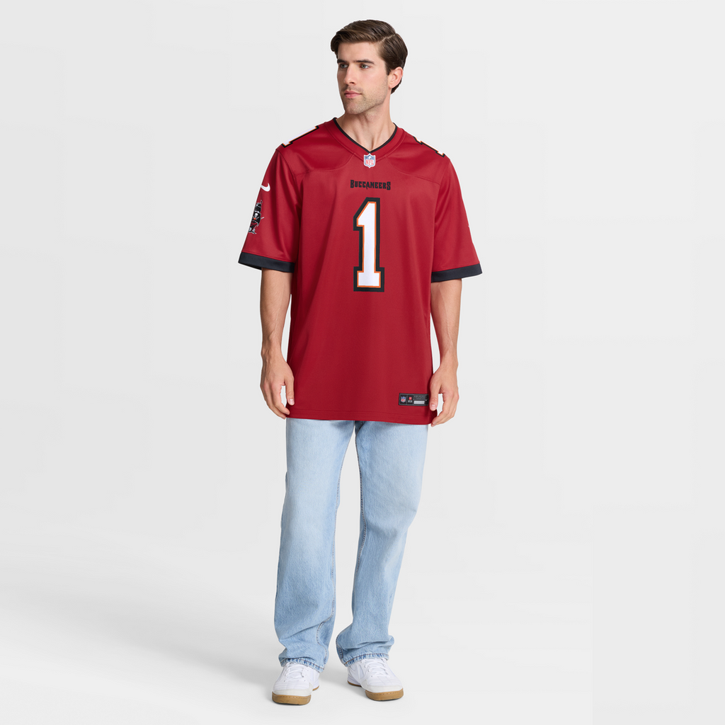 Men's Tampa Bay Buccaneers Number 1 Groom Nike Red Game Jersey