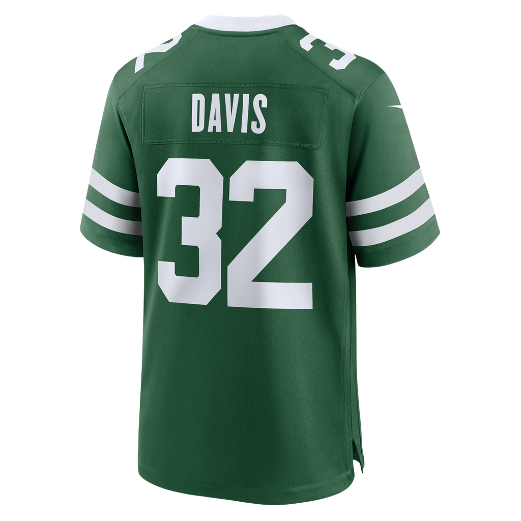 Men's New York Jets Isaiah Davis Nike Legacy Green Team Game Jersey