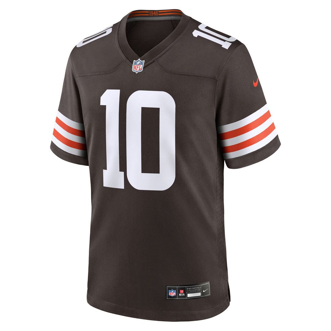 Men's Cleveland Browns Quinshon Judkins Nike Brown 2025 NFL Draft Game Jersey