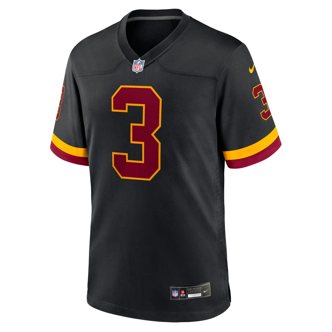 Men's Washington Commanders Stefon Diggs Nike Black Alternate Game Jersey