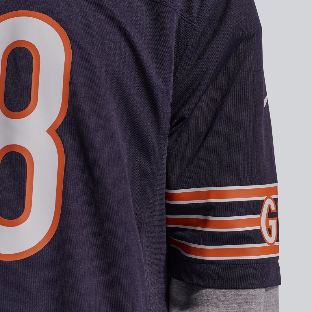 Men's Chicago Bears Caleb Williams Nike White First Round Pick Player Game Jersey