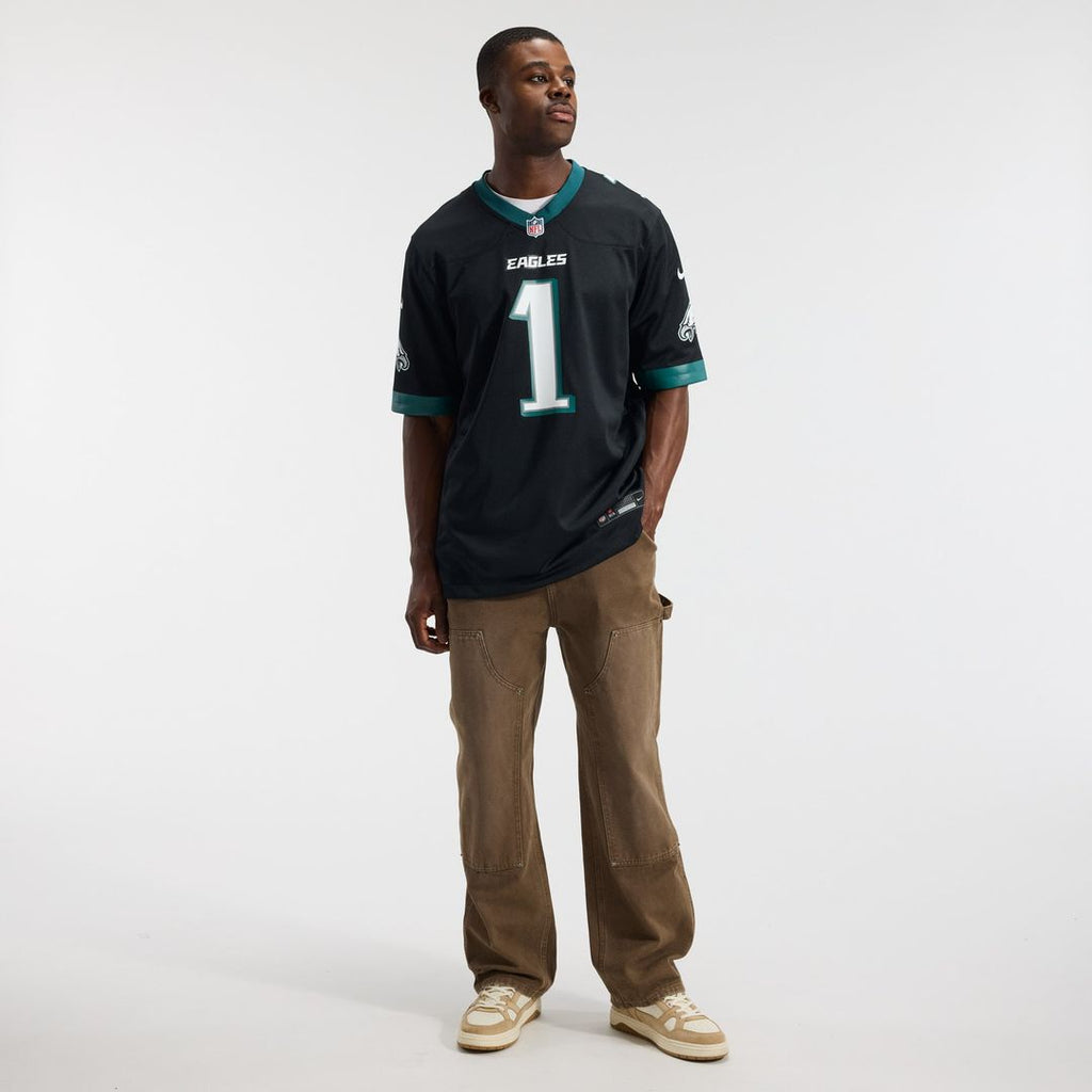 Men's Philadelphia Eagles Jalen Hurts Nike  Midnight Green Team Game Jersey