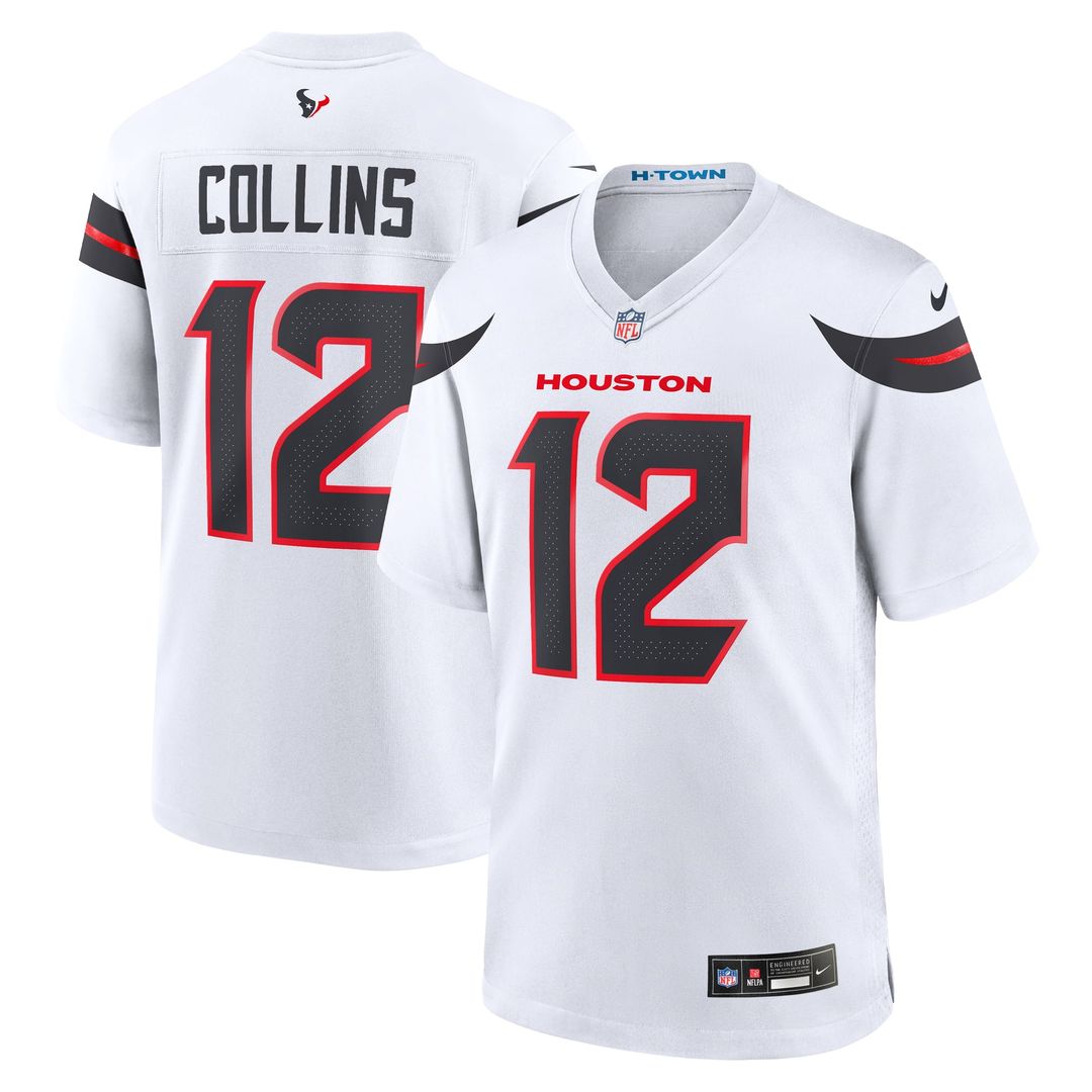 Men's Houston Texans Nico Collins Nike Navy Game Jersey