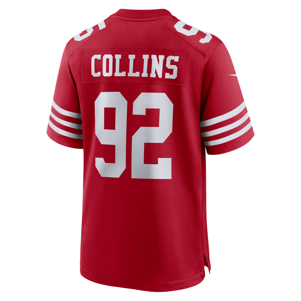 Men's San Francisco 49ers Alfred Collins Nike  Scarlet Team Game Jersey