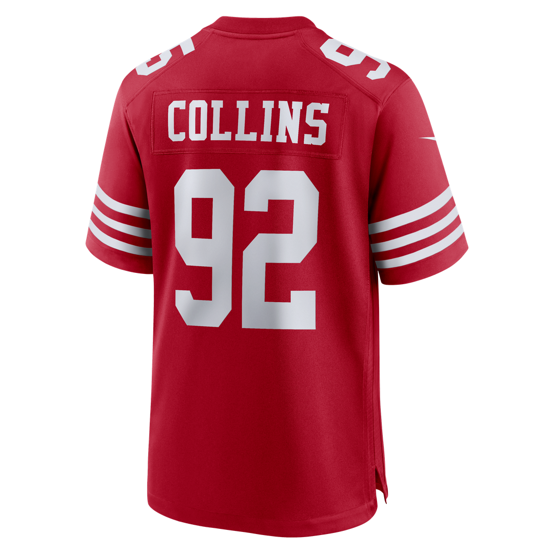 Men's San Francisco 49ers Alfred Collins Nike  Scarlet Team Game Jersey
