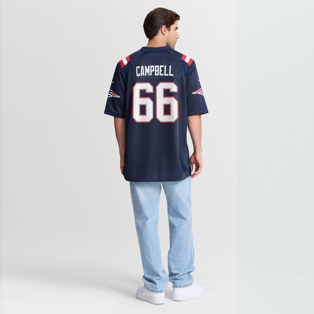 Men's New England Patriots Will Campbell Nike Navy Team Game Jersey