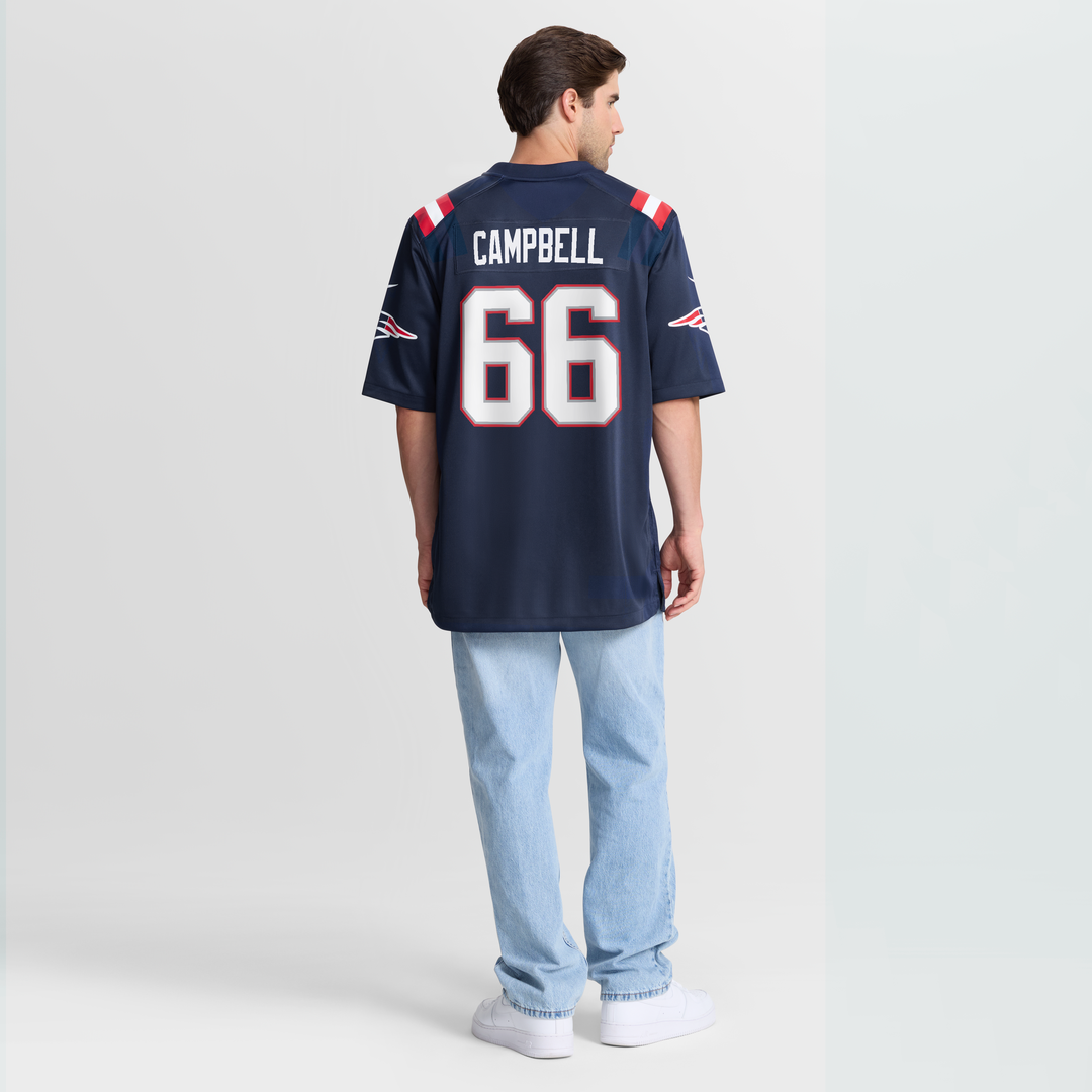 Men's New England Patriots Will Campbell Nike Navy Team Game Jersey