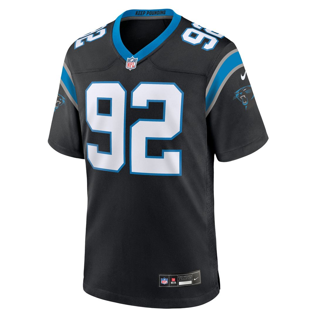 Men's Carolina Panthers Cam Jackson Nike  Black Team Game Jersey