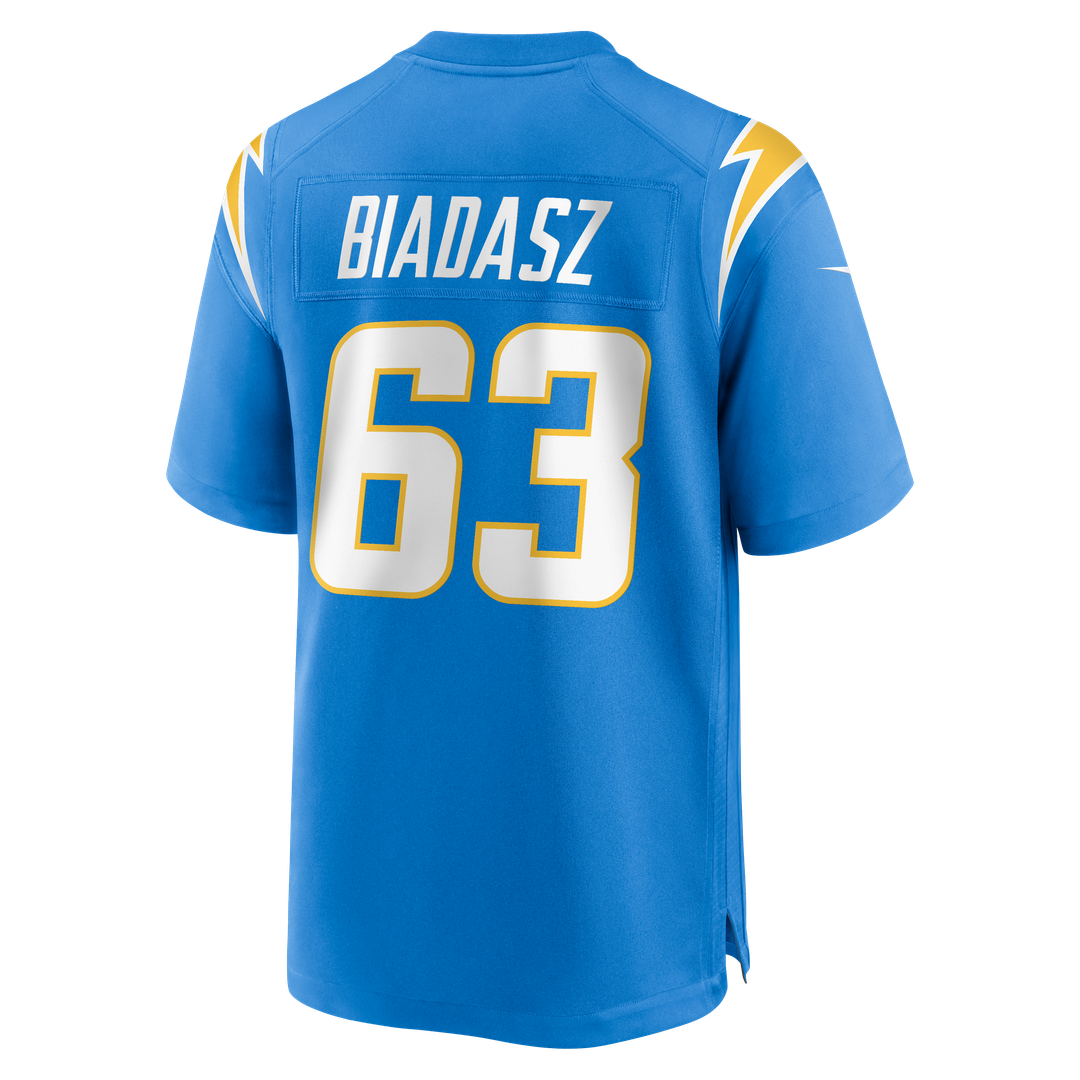 Men's Los Angeles Chargers Tyler Biadasz Nike  Powder Blue Team Game Jersey