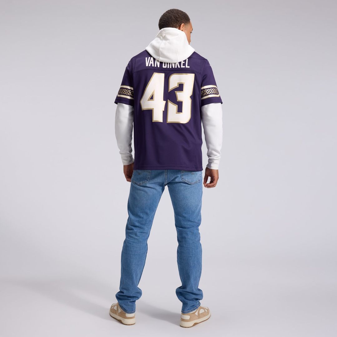 Men's Minnesota Vikings Andrew Van Ginkel Nike Purple 2026 Rivalries Collection Stitched Limited Jersey
