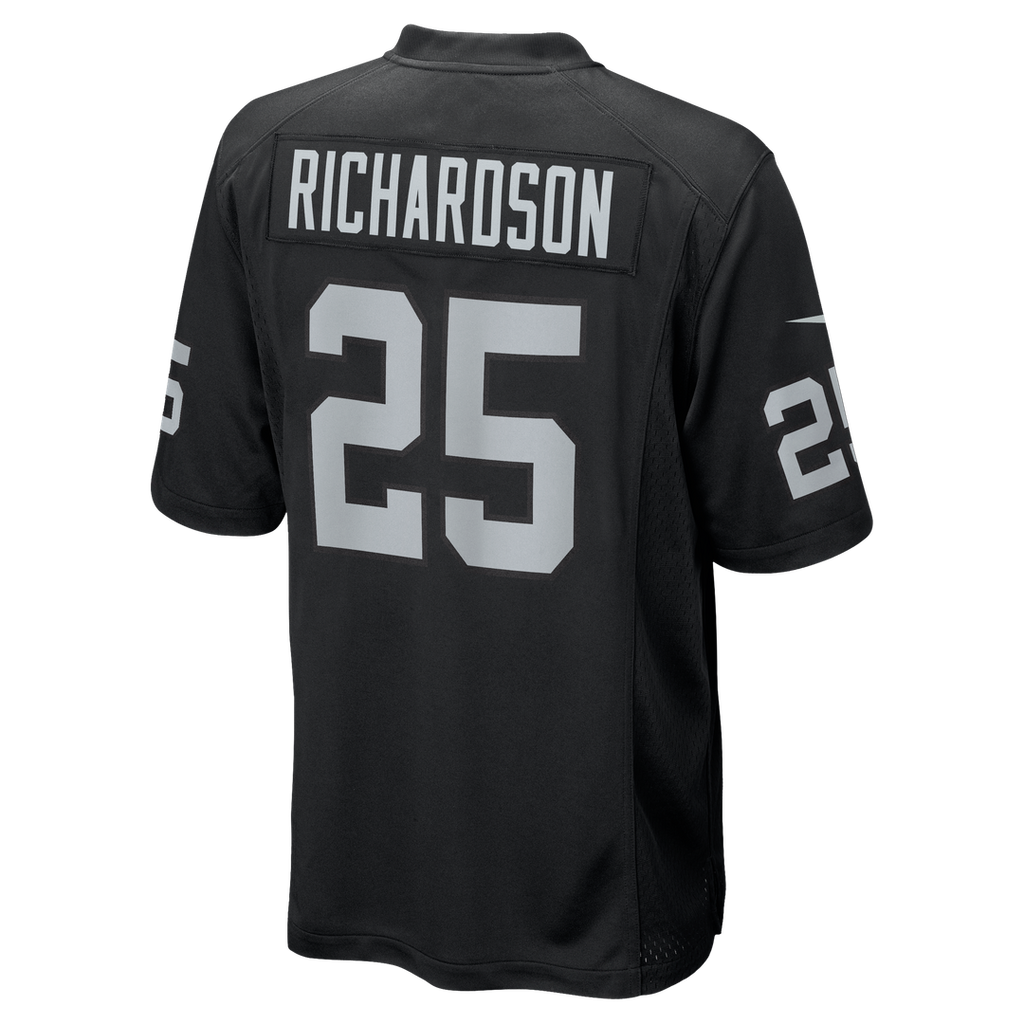 Men's Las Vegas Raiders Decamerion Richardson Nike  Black Team Game Jersey