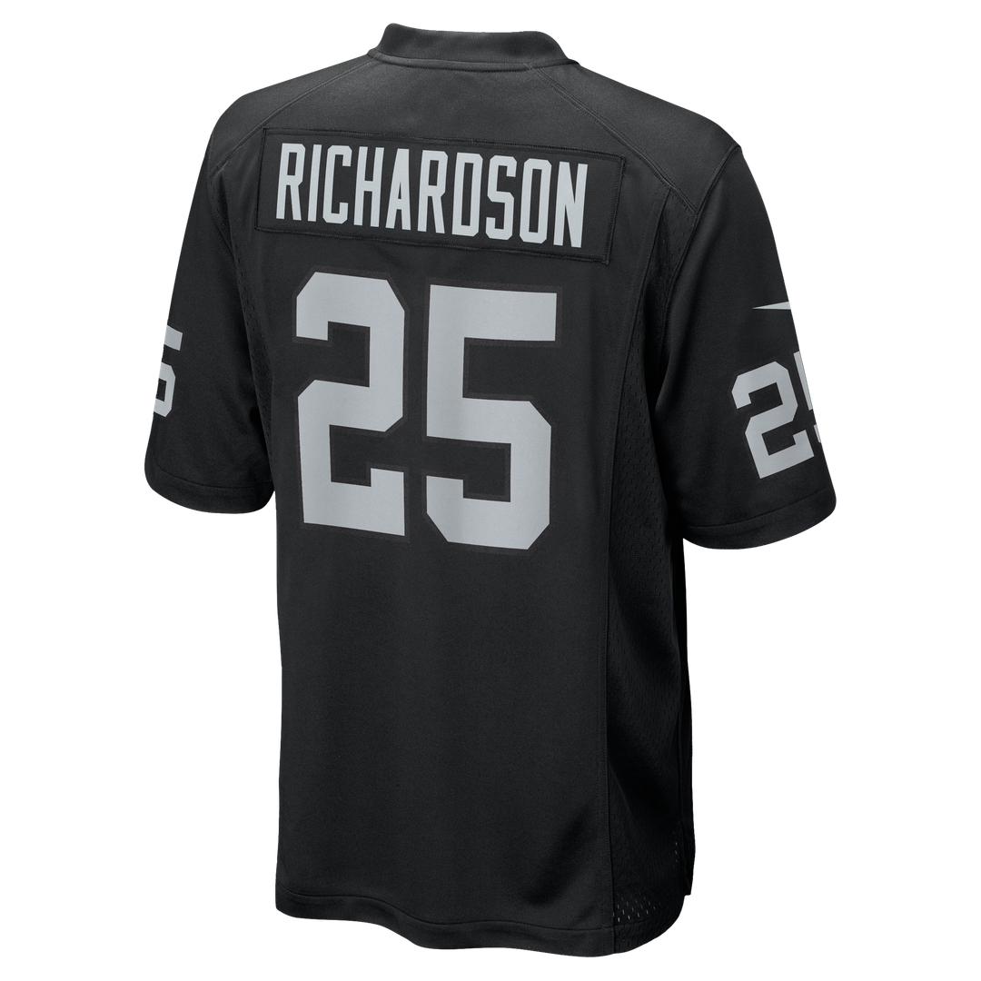 Men's Las Vegas Raiders Decamerion Richardson Nike  Black Team Game Jersey