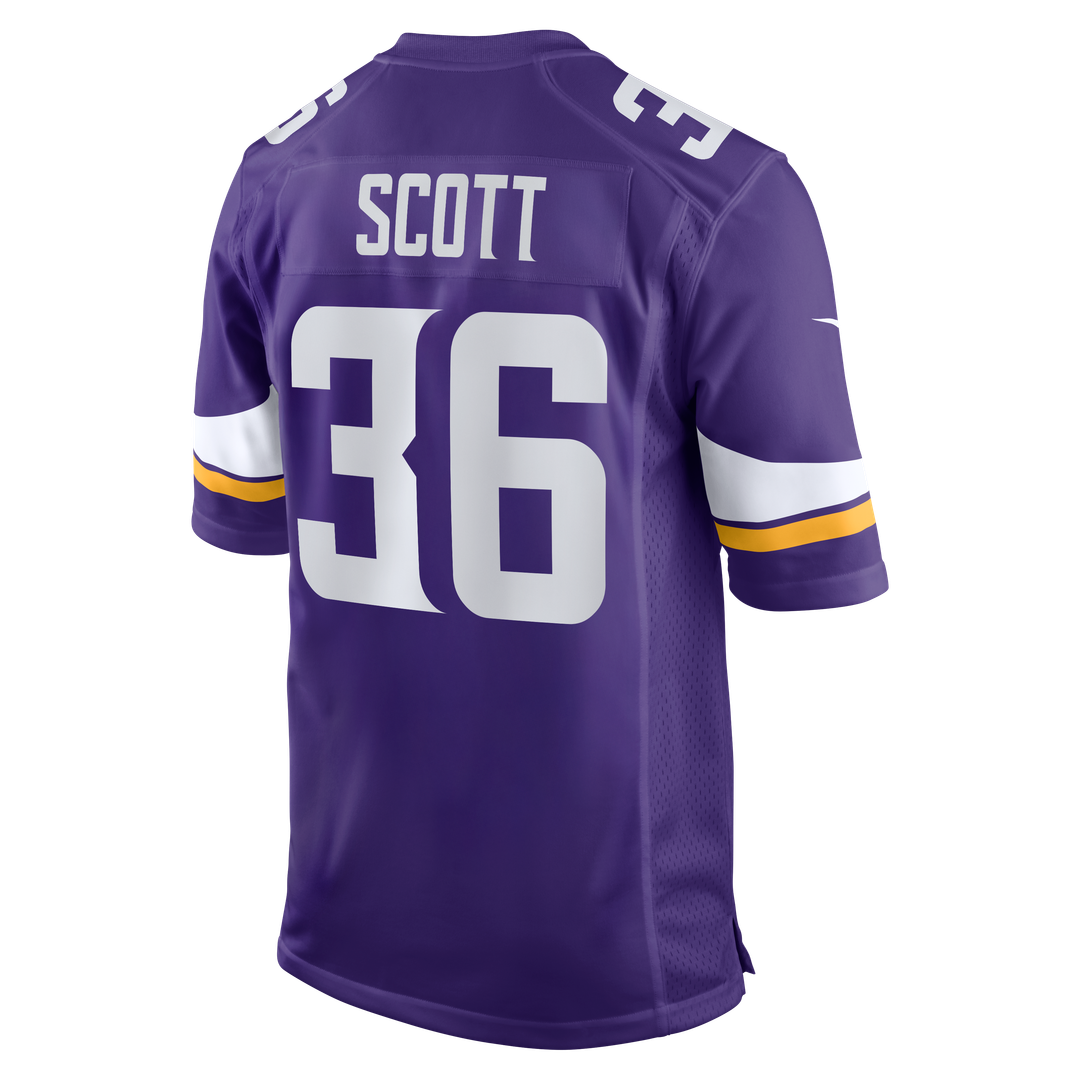 Men's Minnesota Vikings Zavier Scott Nike  Purple Team Game Jersey