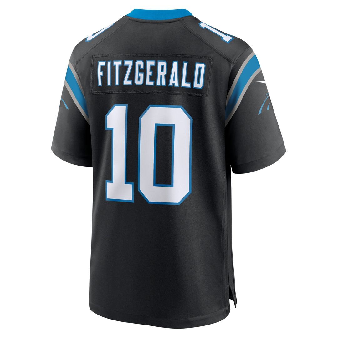 Men's Carolina Panthers Ryan Fitzgerald Nike  Black Team Game Jersey