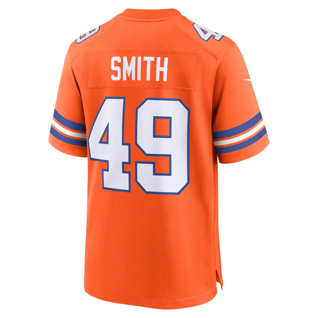 Men's Denver Broncos Dennis Smith Nike Orange Retired Player Alternate Game Jersey