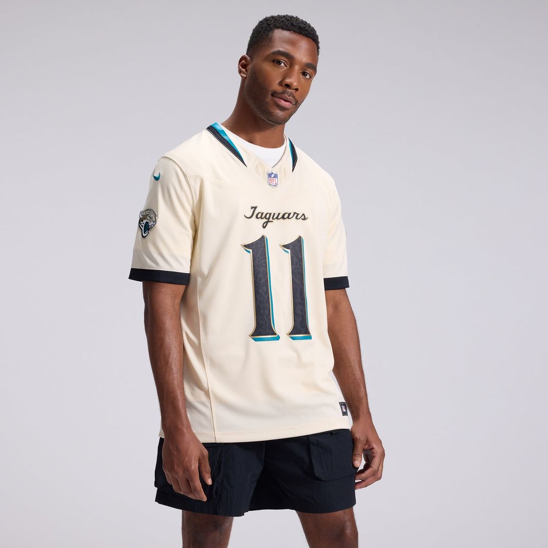 Men's Jacksonville Jaguars Parker Washington Nike Natural 2026 Rivalries Collection Stitched Limited Jersey