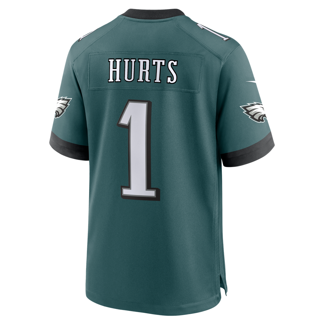 Men's Philadelphia Eagles Jalen Hurts Nike  Midnight Green Team Game Jersey
