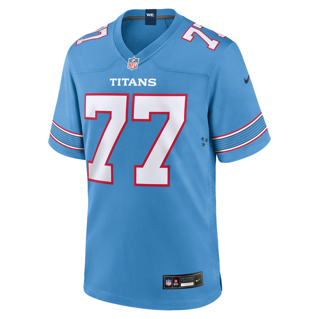 Men's Tennessee Titans Peter Skoronski Nike Light Blue Game Jersey