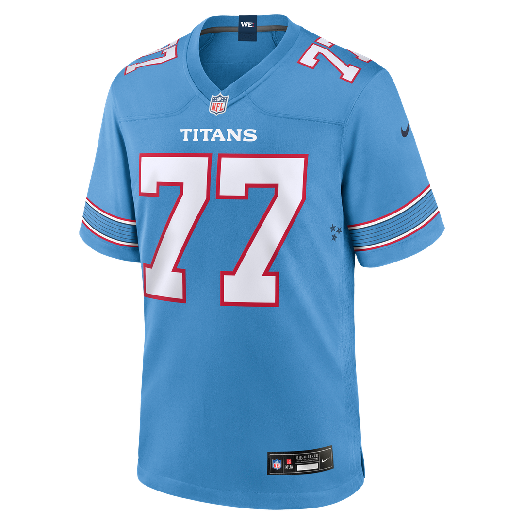 Men's Tennessee Titans Peter Skoronski Nike Light Blue Game Jersey