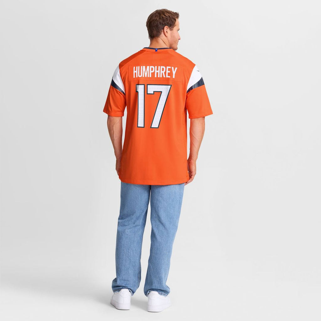 Men's Denver Broncos Lil'Jordan Humphrey Nike  Orange Team Game Jersey