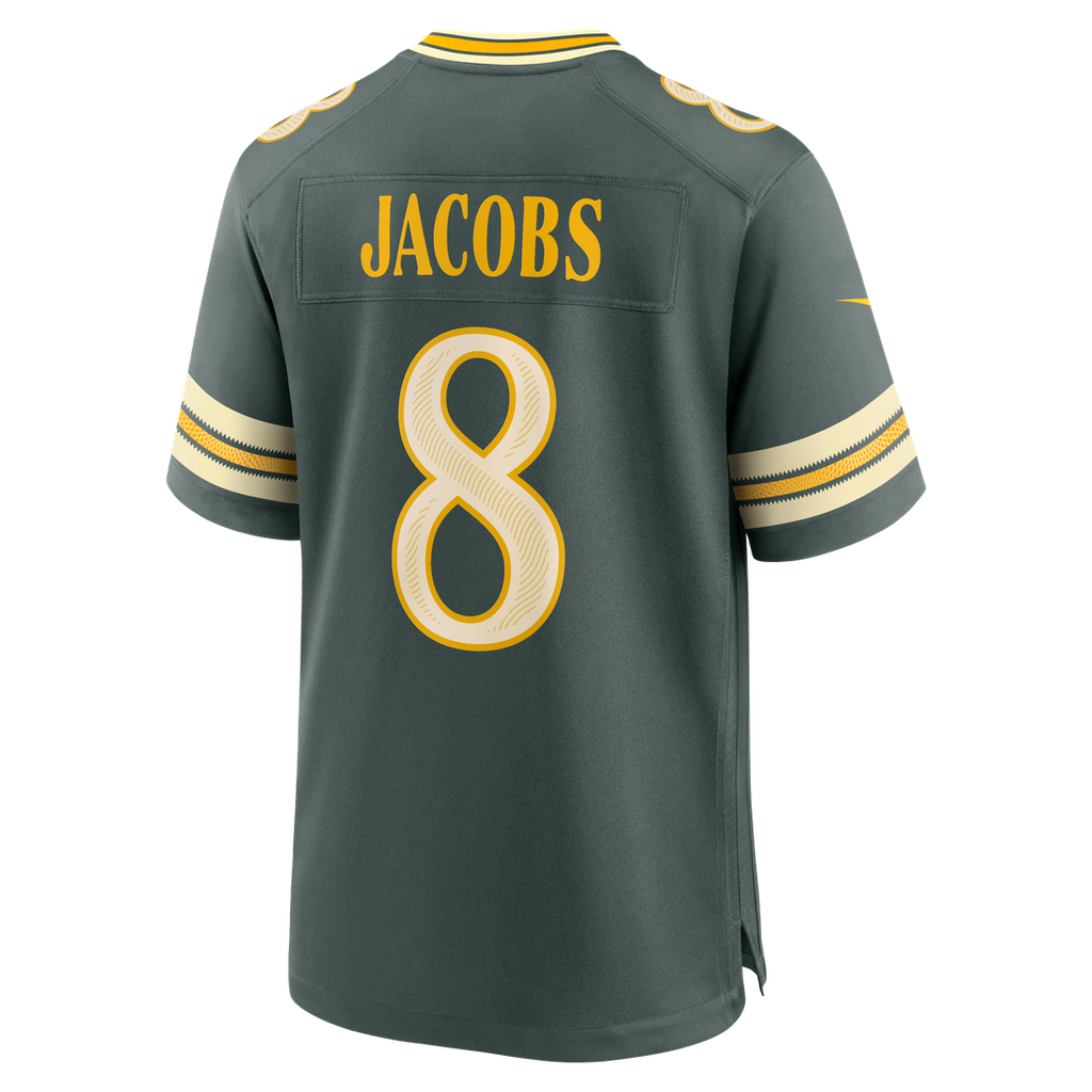 Men's Green Bay Packers Josh Jacobs Nike Green 2026 Rivalries Collection Game Jersey