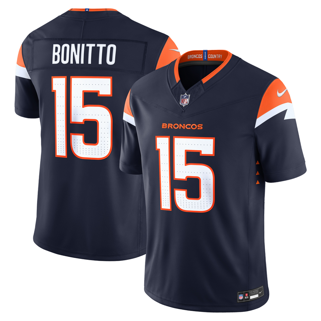 Men's Denver Broncos Nik Bonitto Nike Navy Alternate Vapor F.U.S.E. Stitched Limited Jersey