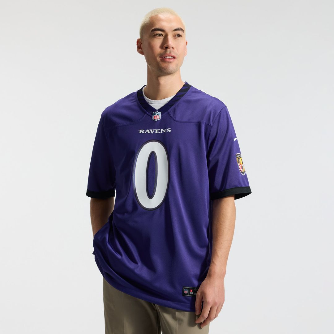 Men's Baltimore Ravens Roquan Smith Nike Purple Team Game Jersey