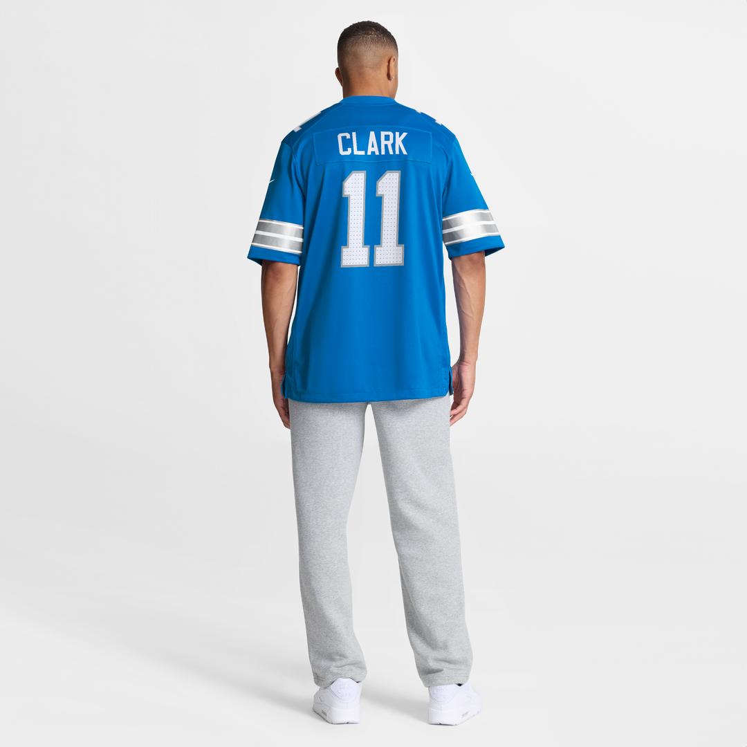 Men's Detroit Lions Damone Clark Nike  Blue Team Game Jersey