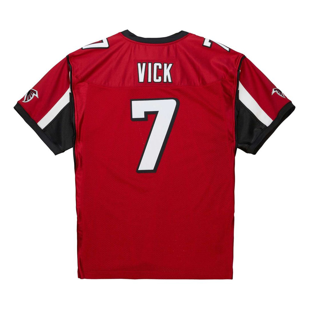 Men's Atlanta Falcons 2003 Michael Vick Mitchell & Ness Red Authentic Throwback Retired Player Jersey