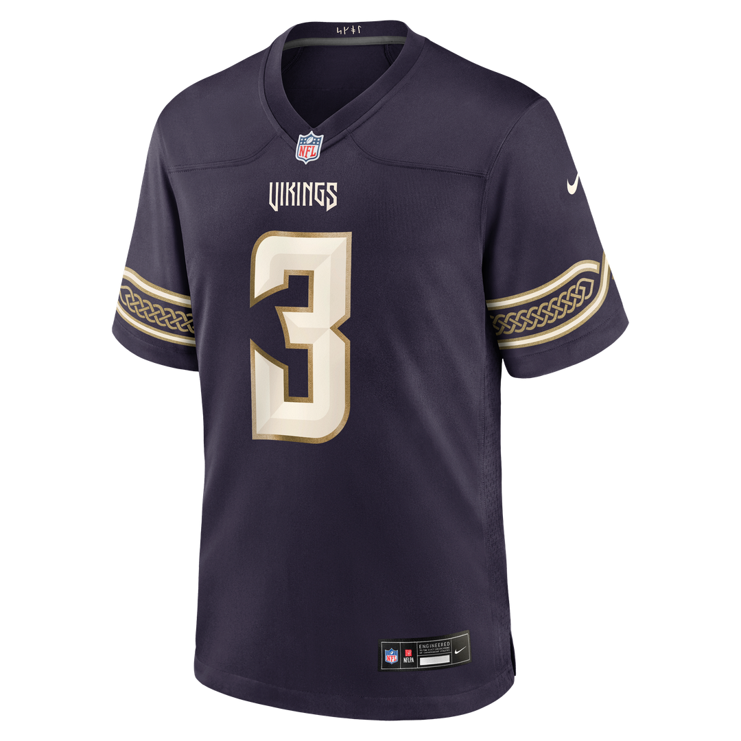 Men's Minnesota Vikings Jordan Addison Nike Purple 2026 Rivalries Collection Game Jersey