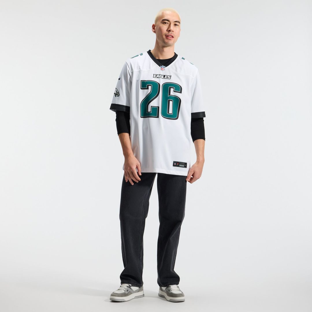 Men's Philadelphia Eagles Saquon Barkley Nike  White Game Jersey