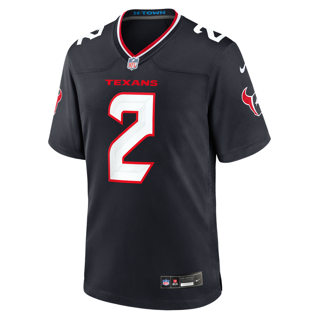 Men's Houston Texans Calen Bullock Nike  Navy Team Game Jersey