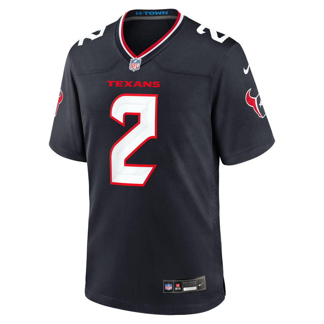 Men's Houston Texans Calen Bullock Nike  Navy Team Game Jersey