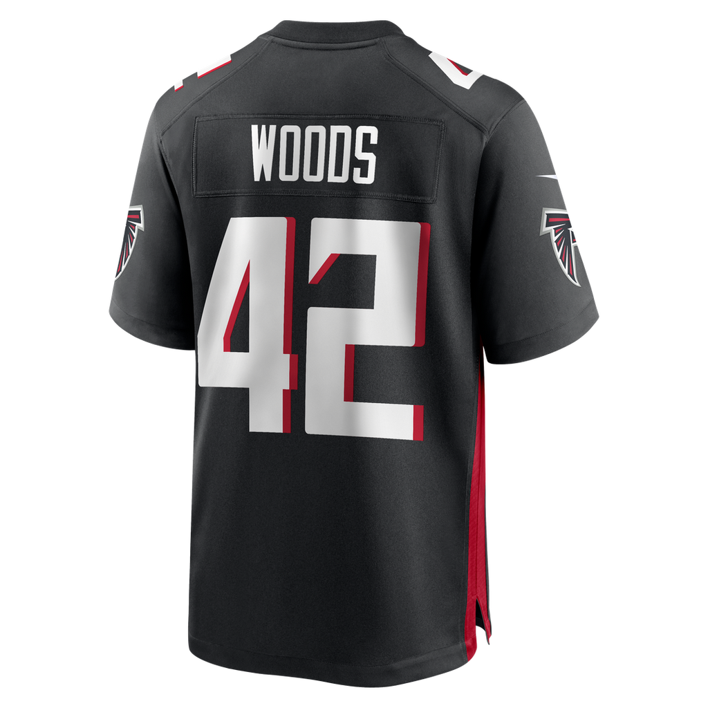 Men's Atlanta Falcons Josh Woods Nike  Black Team Game Jersey