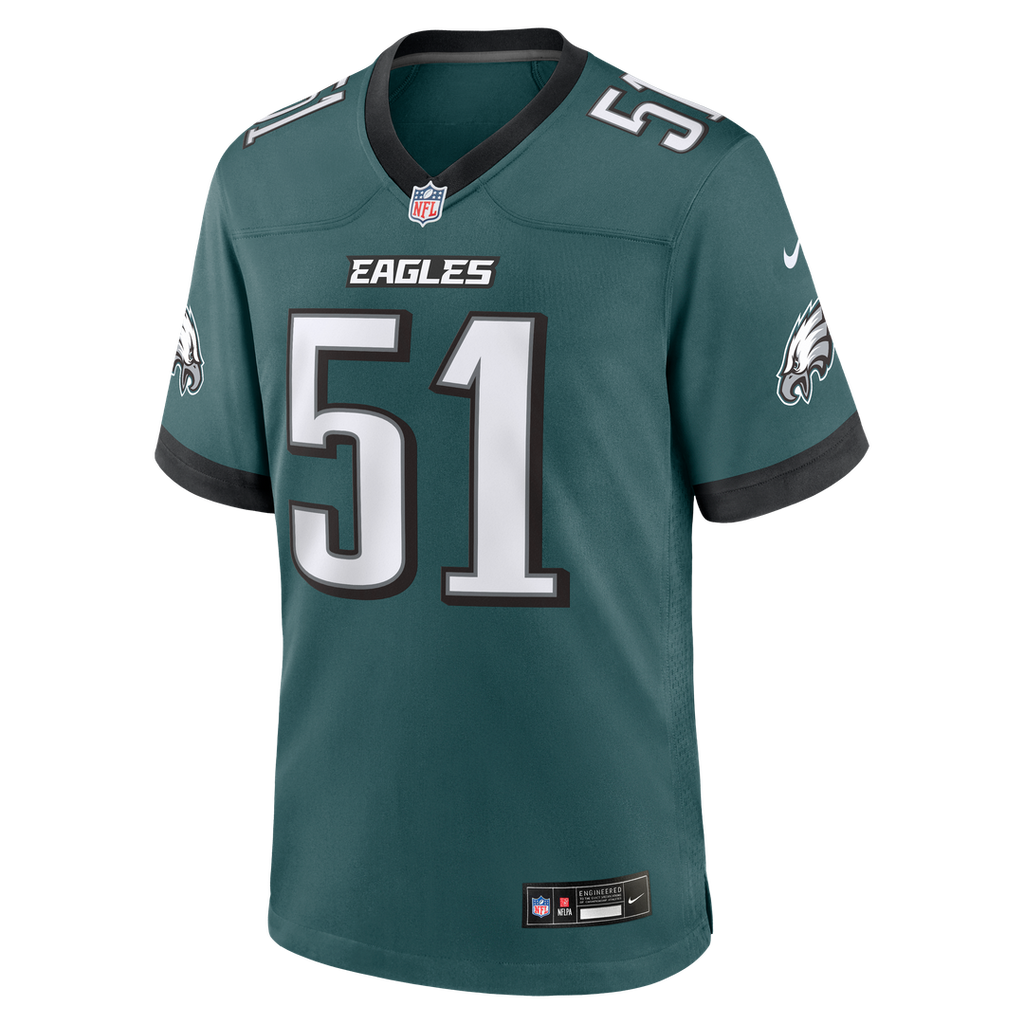 Men's Philadelphia Eagles Cam Jurgens Nike  Midnight Green Team Game Jersey