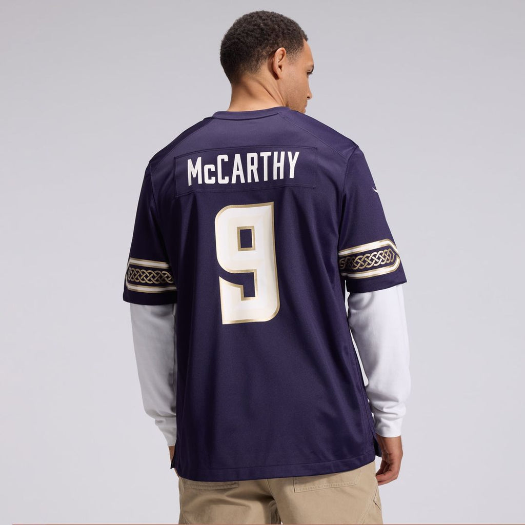 Men's Minnesota Vikings J.J McCarthy Nike Purple 2026 Rivalries Collection Game Jersey