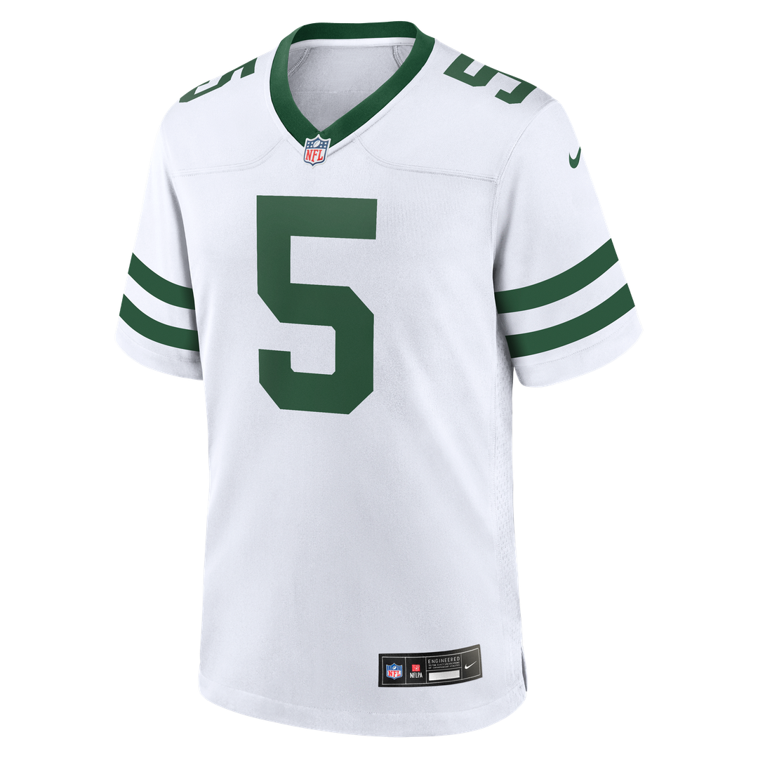 Men's New York Jets Garrett Wilson Nike Legacy White Game Jersey