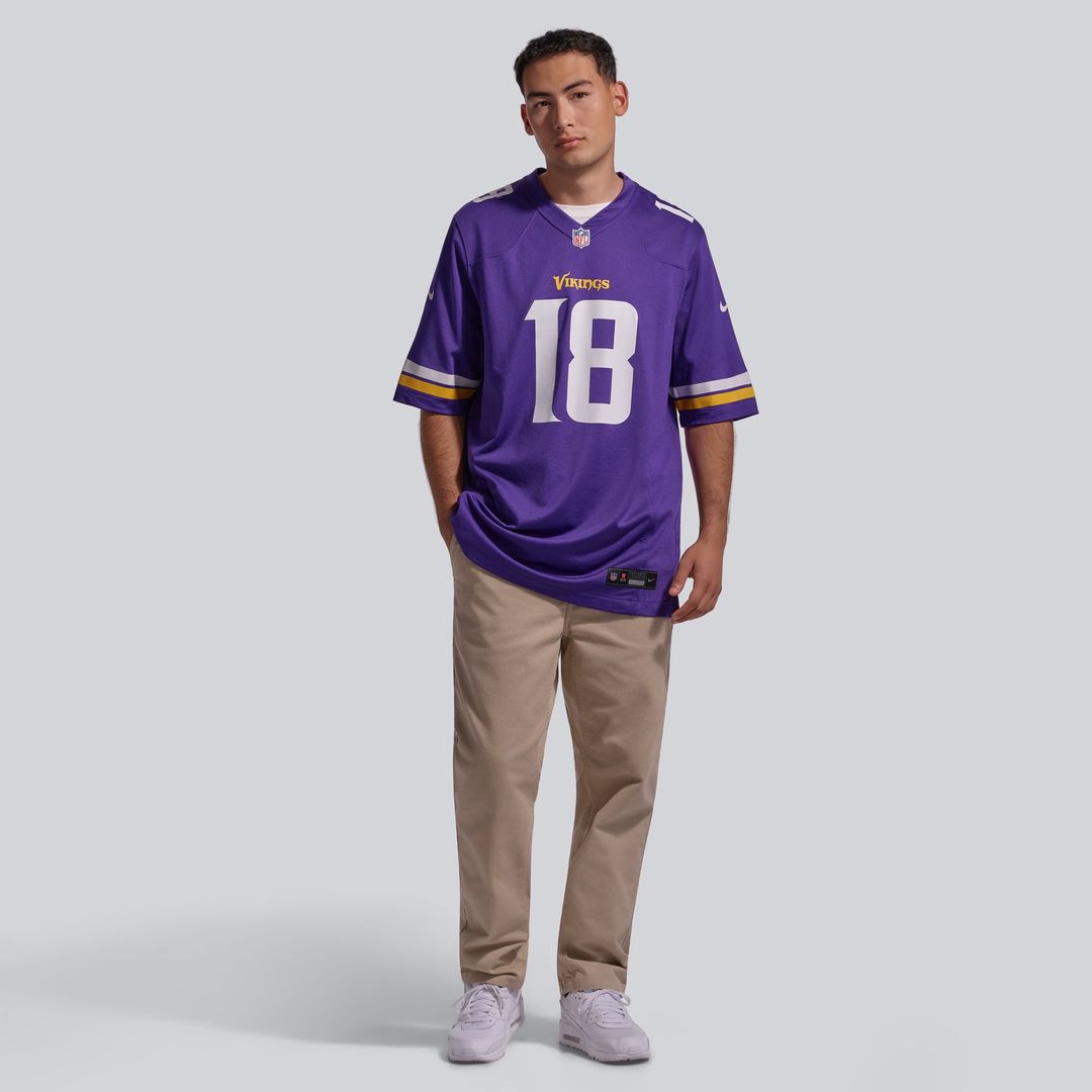 Men's Minnesota Vikings Justin Jefferson Nike Purple Player Game Jersey