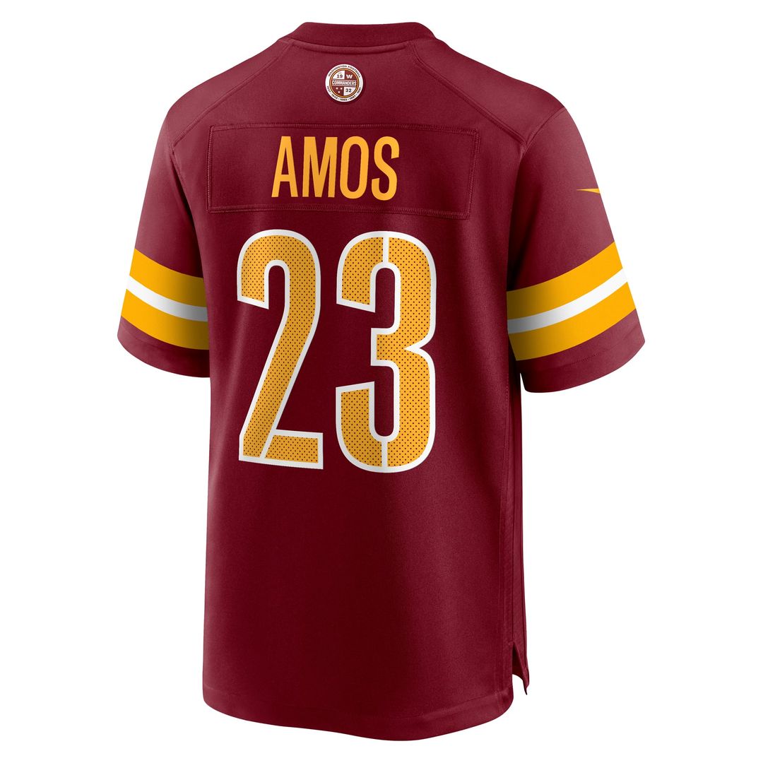 Men's Washington Commanders Trey Amos Nike  Burgundy Team Game Jersey