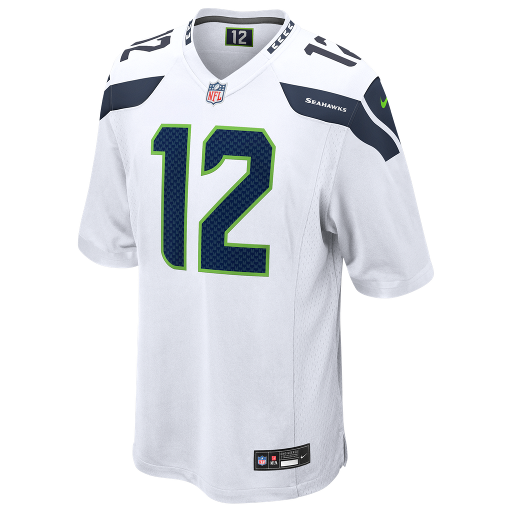 Men's Seattle Seahawks 12s Nike White Game Jersey