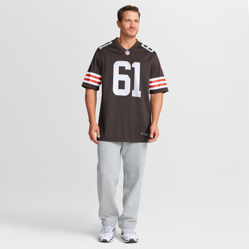 Men's Cleveland Browns Chris Williams Nike Brown Team Game Jersey